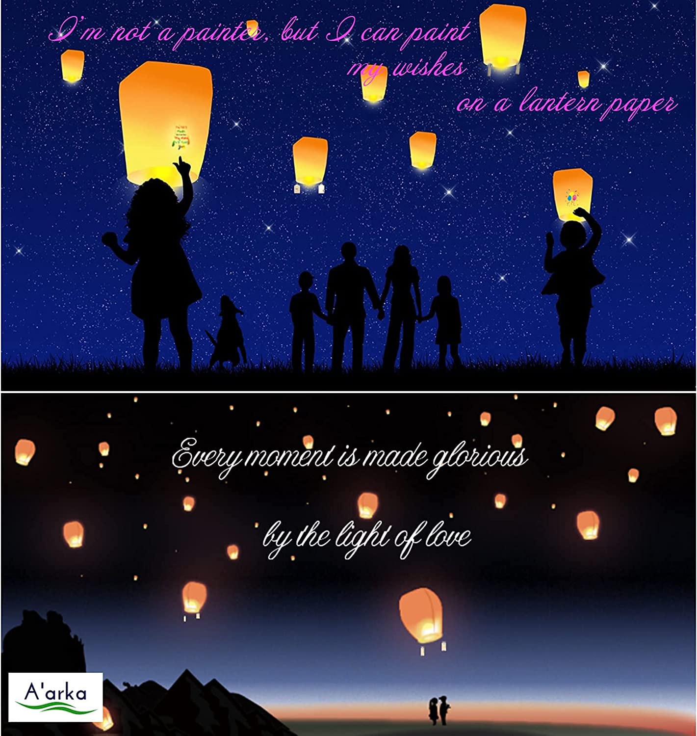 Sky Lanterns 10 packs Chinese Paper Lantern Party Decorations for Celebrate Birthday Wedding Anniversary Various Festivals （Colour）